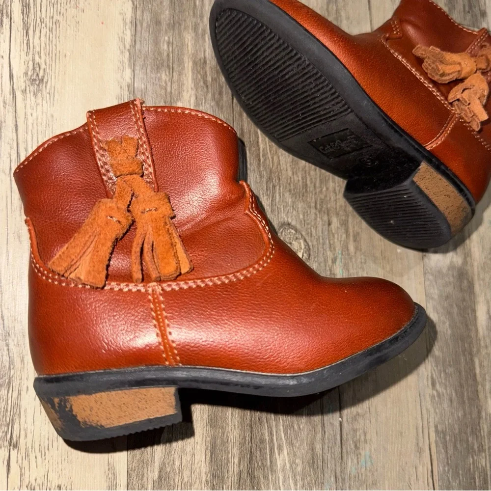 Cat & Jack Brown Kids Boots with Tassels